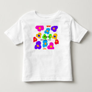 Regenbogen-Blumen-Stolz-Liebe-Namens-Text lqbtq ab Kleinkind T-shirt