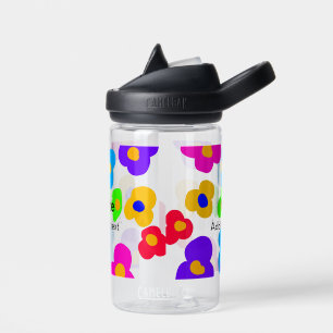 Regenbogen-Blumen-Stolz-Liebe-Namens-Text lqbtq-Ab Trinkflasche