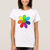 Regenbogen-Blumen-T - Shirt (Vorderseite)