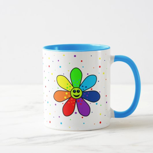 Regenbogen-Blumen-Tasse Tasse (Rechts)