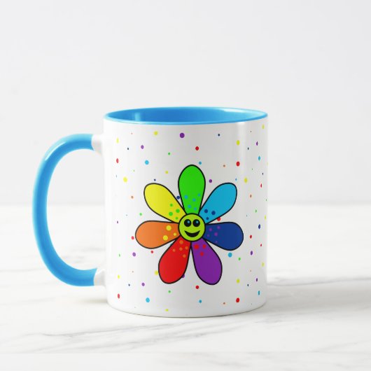 Regenbogen-Blumen-Tasse Tasse (Links)