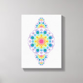 Regenbogen Blumenbrunnen Ornamental Dot Mandala Leinwanddruck (Vorderseite)