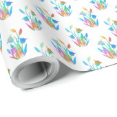 Regenbogen-Blumencluster Geschenkpapier (Rolleneckpunkt)
