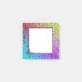 [Regenbogen-Blumenfeld] abstraktes w/Butterfly Post-it Klebezettel (Vorderseite)