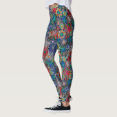 Regenbogen-Blumenmuster-Leggings Leggings (Links)