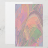 Regenbogen-Blüten-Fraktal Briefpapier (Vorne/Hinten)