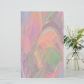 Regenbogen-Blüten-Fraktal Briefpapier (Stehend Vorderseite)