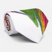 Regenbogen-Blüten-Fraktal Krawatte (Gerollt)