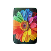 Regenbogen-Blüten-Kunst Badematte (Vorderseite Vertikal)