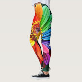 Regenbogen-Blüten-Kunst Leggings (Links)