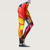 Regenbogen-Blüten-Kunst Leggings (Rechts)