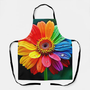 Regenbogen-Blüten-Kunst Schürze