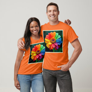 Regenbogen-Blüten-Kunst T-Shirt