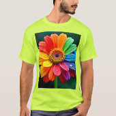 Regenbogen-Blüten-Kunst T-Shirt (Vorderseite)