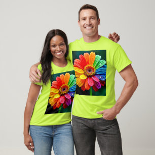 Regenbogen-Blüten-Kunst T-Shirt