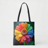 Regenbogen-Blüten-Kunst Tasche (Vorderseite)