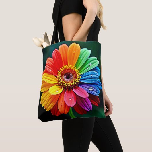 Regenbogen-Blüten-Kunst Tasche (Von Nahem)