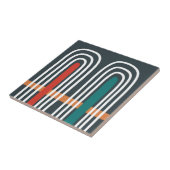 Regenbogen-Boho-Kunst abstraktes Design Fliese (Seite)