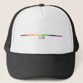 Regenbogen Boi Truckerkappe (Vorderseite)