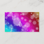 Regenbogen Bokeh Muster Visitenkarte (Rückseite)