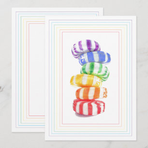 REGENBOGEN-BONBON 5,5x7,5 Flachkarte Karte