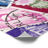 Regenbogen-Briefmarken Poster (Ecke)