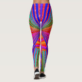 Regenbogen Brights Pop-Kunst-Trendy funkelnd Spaß Leggings (Rückseite)
