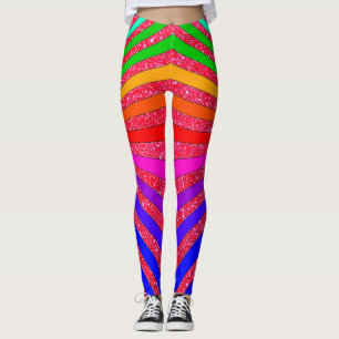 Regenbogen Brights Pop-Kunst-Trendy funkelnd Spaß Leggings