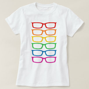 Regenbogen-Brillen T-Shirt
