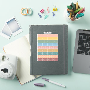 Regenbogen-Bruchbalken Minimalistische Bildung Kun Aufkleber