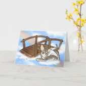 Regenbogen-Brücken-Chihuahua #5 Karte (Gelbe Blume)