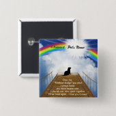 Regenbogen-Brücken-Erinnerungsgedicht für Button (Vorne & Hinten)