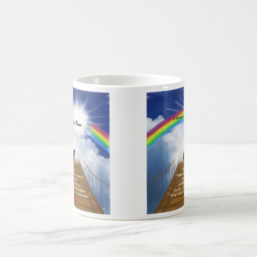 Regenbogen-Brücken-Erinnerungsgedicht für Hamster Kaffeetasse (Mittel)