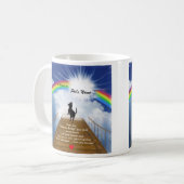 Regenbogen-Brücken-Erinnerungsgedicht für Hunde Kaffeetasse (Vorderseite Links)