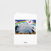 Regenbogen-Brücken-Erinnerungsgedicht für Hunde Karte (Rückseite)