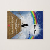 Regenbogen-Brücken-Erinnerungsgedicht für Hunde Puzzle (Horizontal)