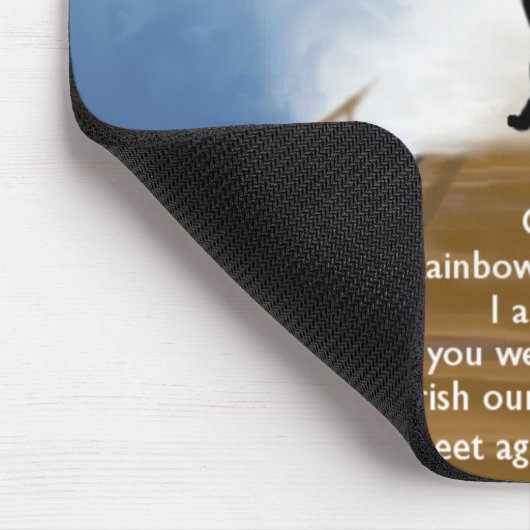 Regenbogen-Brücken-Erinnerungsgedicht für Katzen Mousepad (Ecke)