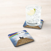 Regenbogen-Brücken-Erinnerungsgedicht für Katzen Untersetzer (Rechte Seite)