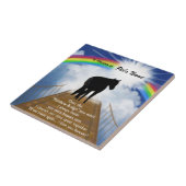 Regenbogen-Brücken-Erinnerungsgedicht für Pferde Fliese (Seite)