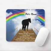 Regenbogen-Brücken-Erinnerungsgedicht für Pferde Mousepad (Mit Mouse)