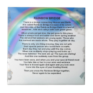 Regenbogen-Brücken-Gedicht Fliese