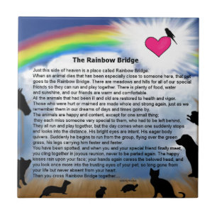 Regenbogen-Brücken-Gedicht Fliese