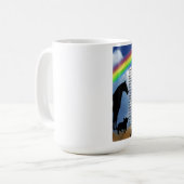 Regenbogen-Brücken-Gedicht Kaffeetasse (Vorderseite Links)