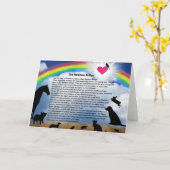 Regenbogen-Brücken-Gedicht Karte (Gelbe Blume)