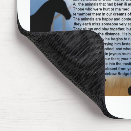 Regenbogen-Brücken-Gedicht Mousepad (Ecke)