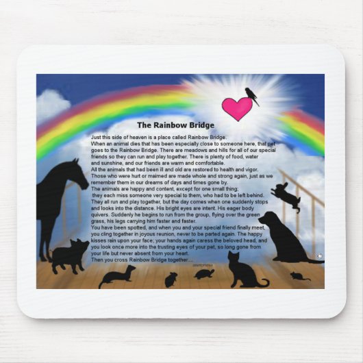 Regenbogen-Brücken-Gedicht Mousepad (Vorne)