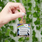 Regenbogen-Brücken-Gedicht Schlüsselanhänger (Hand)