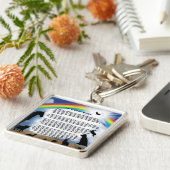 Regenbogen-Brücken-Gedicht Schlüsselanhänger (Seite)