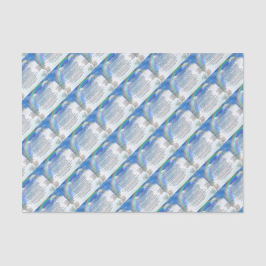 Regenbogen-Brücken-Gedicht Seidenpapier (Vorderseite)