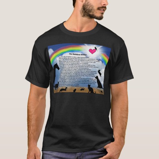 Regenbogen-Brücken-Gedicht T-Shirt (Vorderseite)